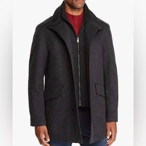 Hugo Boss Men's Charcoal Coxtan  Wool /Cashmere Regular Fit 42R Car Coat $645
